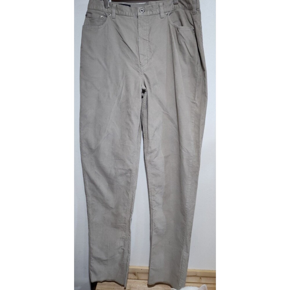 Land End's Women Biege Corduroy Pants Size 16T Pockets Highrise